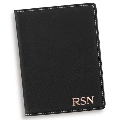 Black Personalized Passport Holder