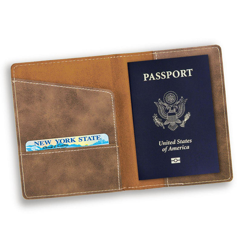 Rustic Personalized Passport Holder