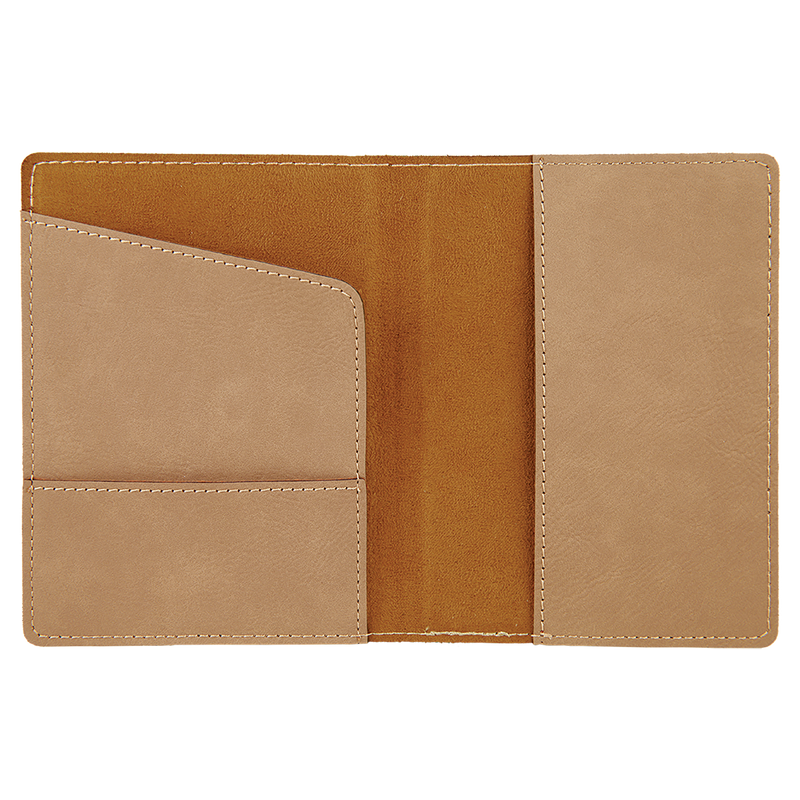 Personalized Light Brown Passport Holder