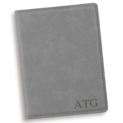 Gray Personalized Passport Holder