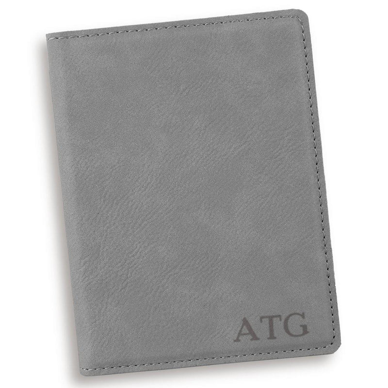 Gray Personalized Passport Holder
