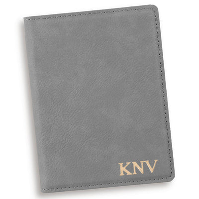 Gray Personalized Passport Holder