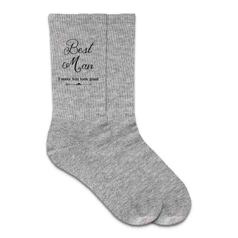 Wedding Socks for the Best Man with Funny Saying