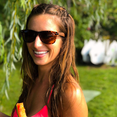 “Crush” Tortoise & Walnut Sunglasses