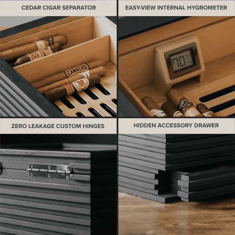 KOBI Glass Top Humidor