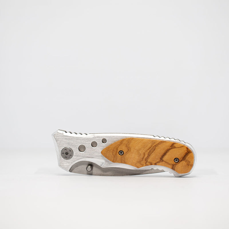 Personalized Silver Blade Knife with Aluminum Handle