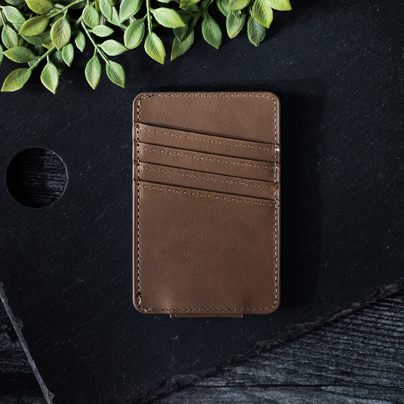 Personalized Leather Magnetic Money Clip