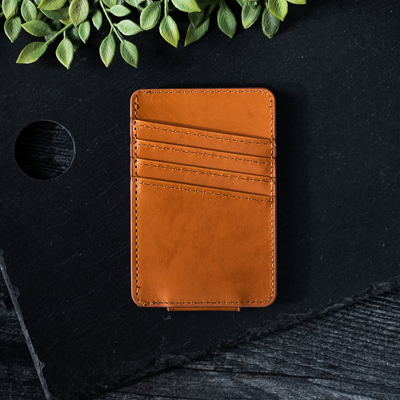 Personalized Leather Magnetic Money Clip