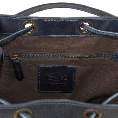Tooled Leather Bucket Bag