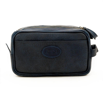 Tooled Leather Toiletry Wash Bag