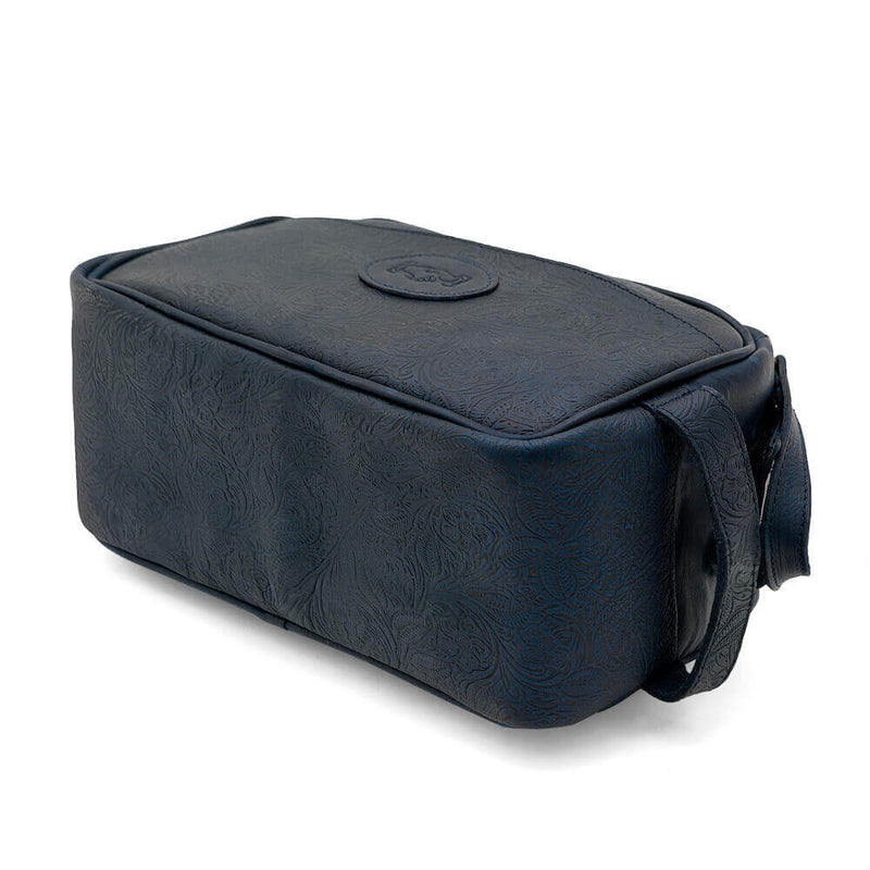 Tooled Leather Toiletry Wash Bag