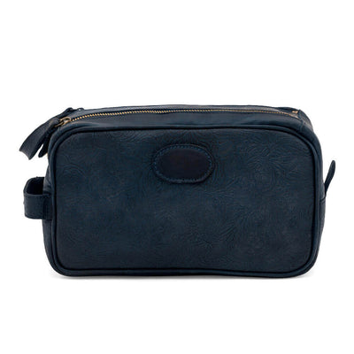 Tooled Leather Toiletry Wash Bag