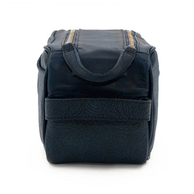 Tooled Leather Toiletry Wash Bag