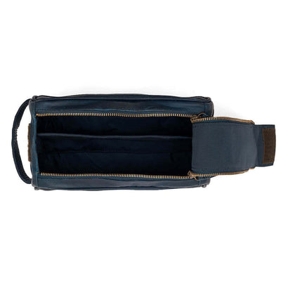 Tooled Leather Toiletry Wash Bag