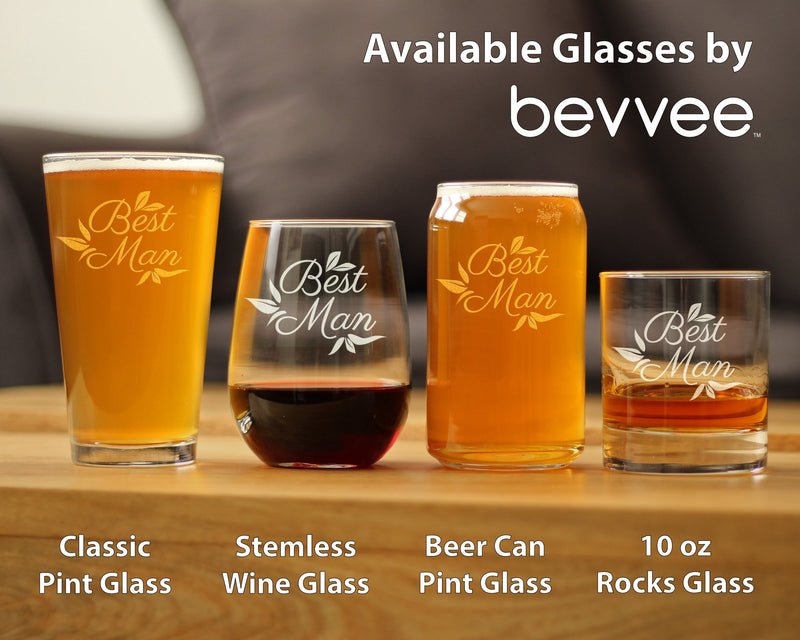 Best Man Old Fashioned Rocks Glass