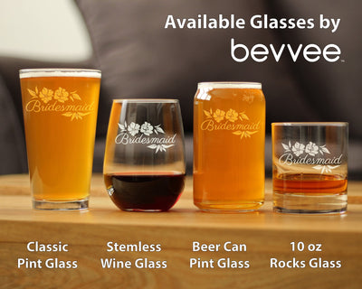 Bridesmaid Stemless Wine Glass