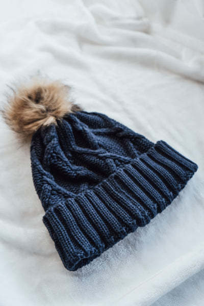 Personalized New Era®  Faux Fur Pom Beanie