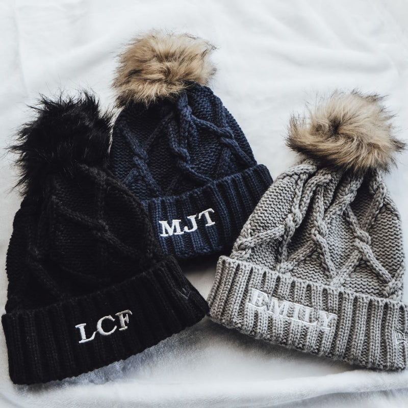 Personalized New Era®  Faux Fur Pom Beanie