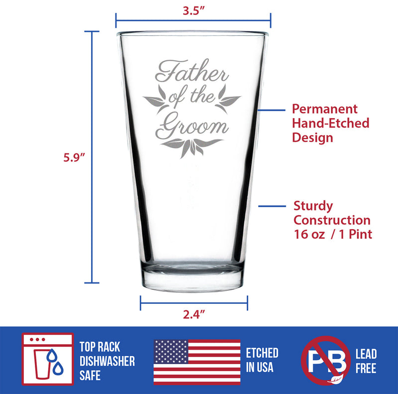 Father of the Groom Pint Glass