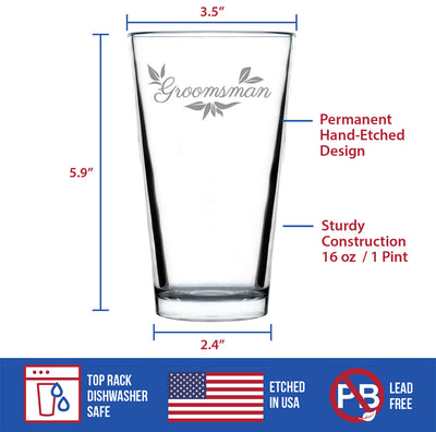 Groomsman Pint Glass
