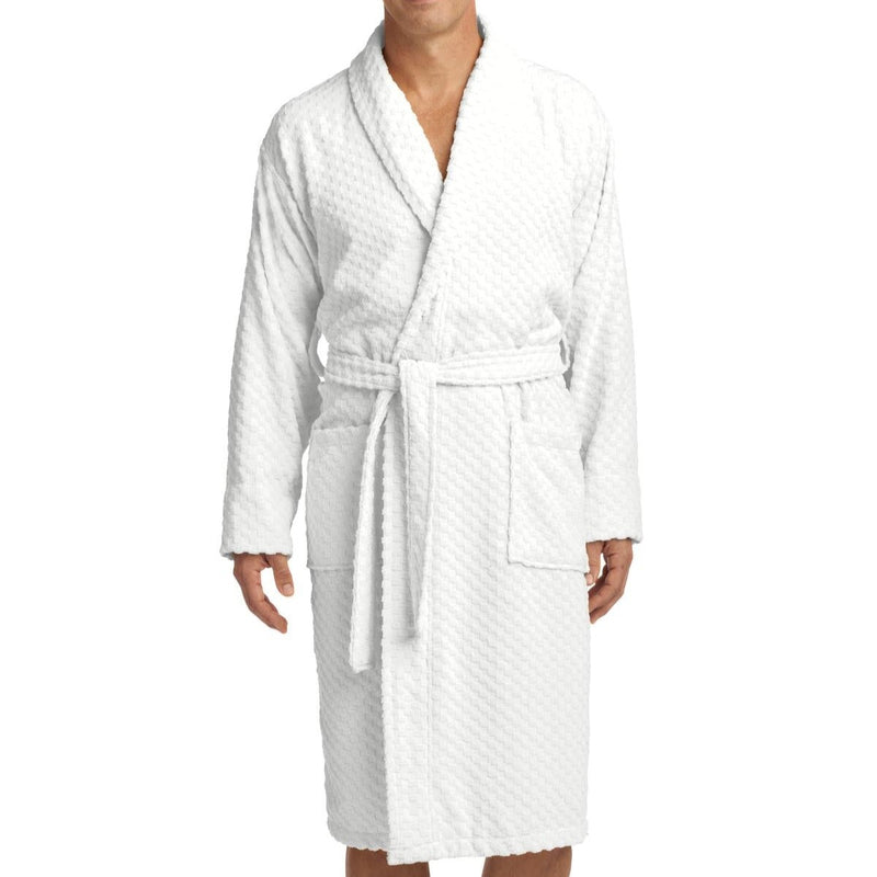 Personalized Checkered Terry Shawl Collar Robe