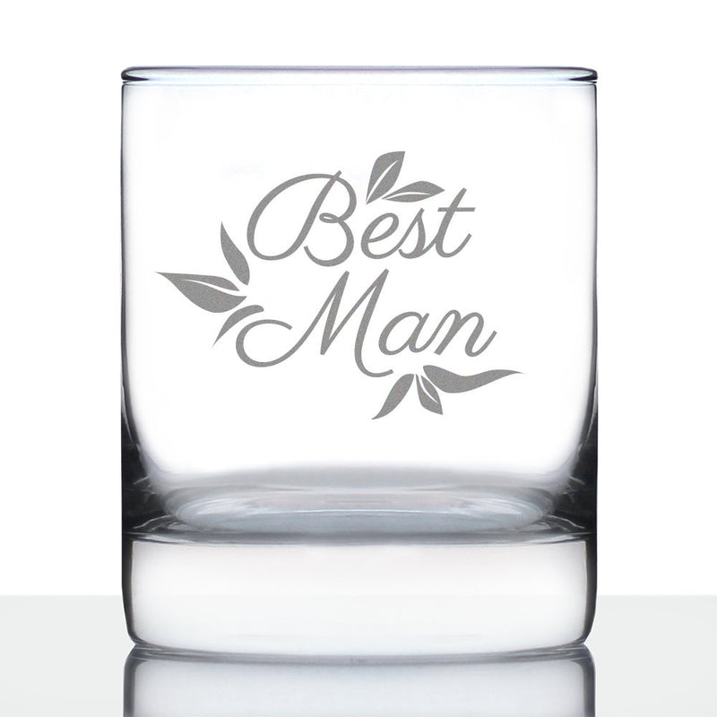 Best Man Old Fashioned Rocks Glass