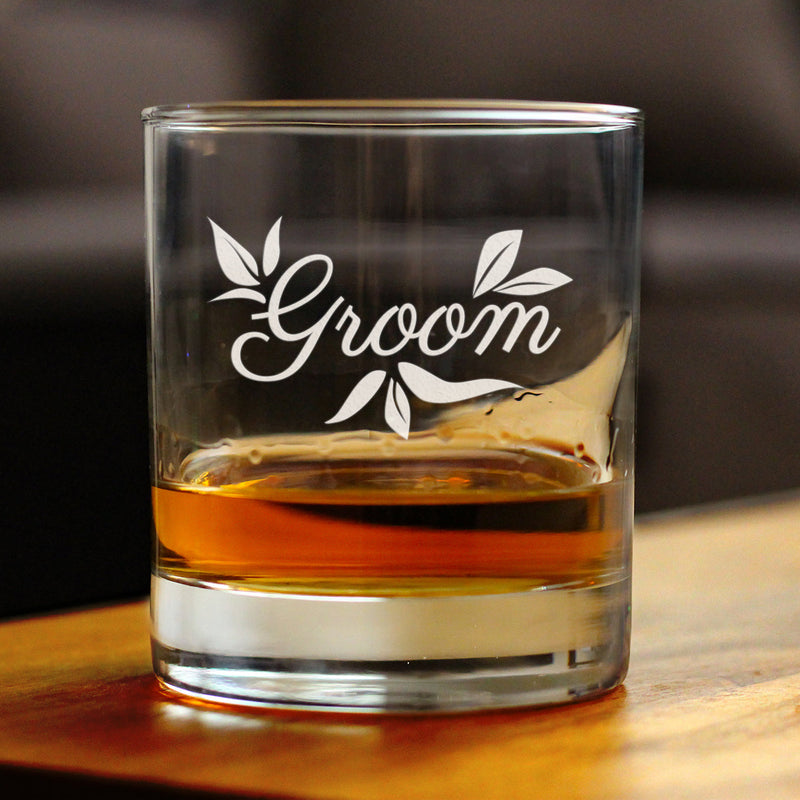 Groom Old Fashioned Rocks Glass