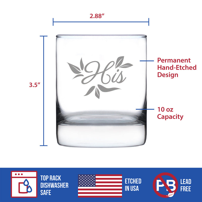 His Old Fashioned Rocks Glass