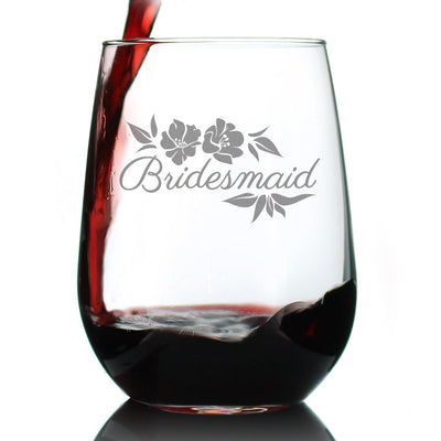 Bridesmaid Stemless Wine Glass