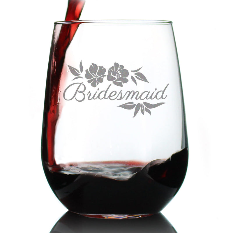 Bridesmaid Stemless Wine Glass