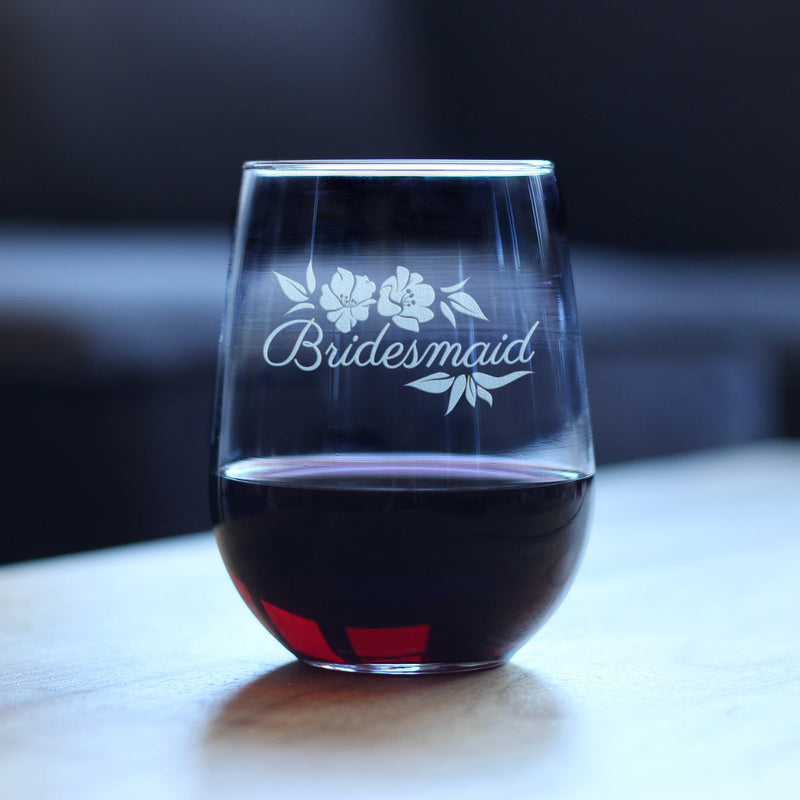 Bridesmaid Stemless Wine Glass