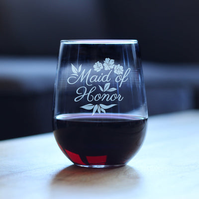 Maid of Honor Stemless Wine Glass