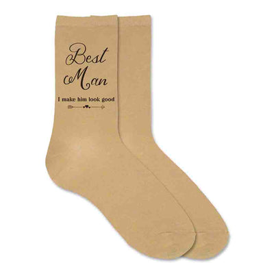 Wedding Socks for the Best Man with Funny Saying