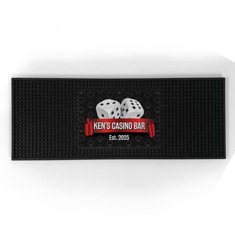 Personalized Dice with Banner Bar Mat
