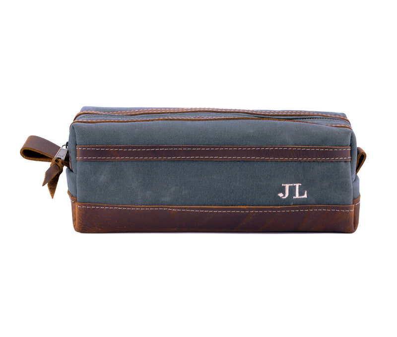 Personalized Waxed Canvas Toiletry Bag