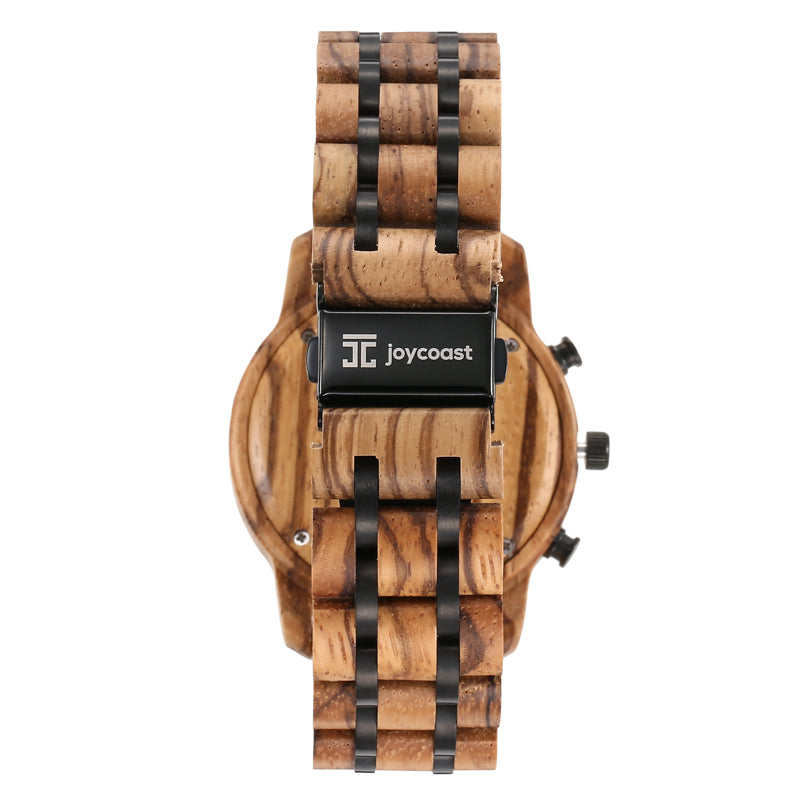 Breiler Zebrawood Chronograph Watch