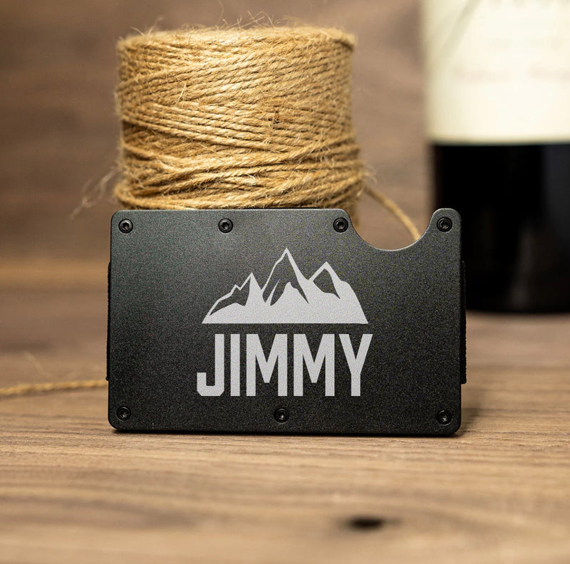 Personalized Aluminum Metal Wallet Credit Card Holder