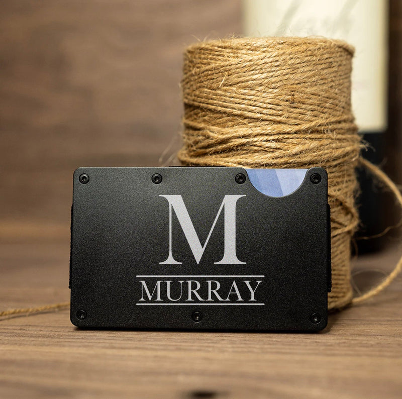 Personalized Aluminum Metal Wallet Credit Card Holder
