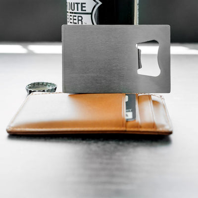 Personalized Silver Credit Card Bottle Opener
