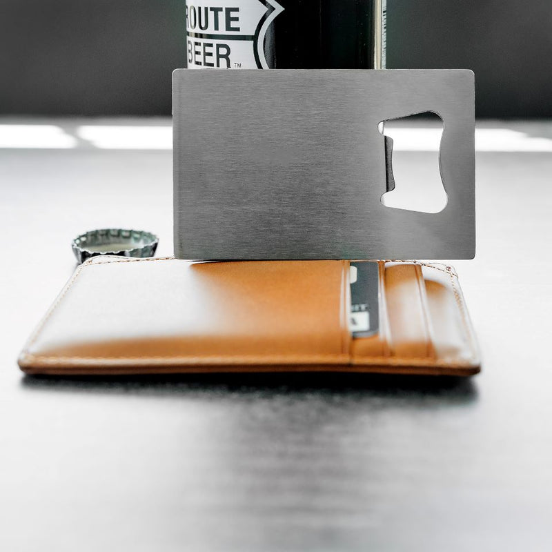 Personalized Silver Credit Card Bottle Opener
