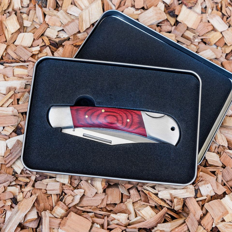 Personalized Wood Handle Lock Back Pocket Knife
