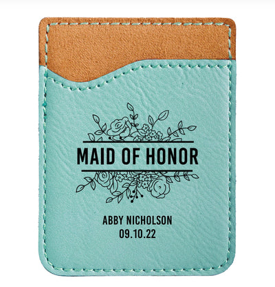 Personalized Bridesmaids Proposal Leather Phone Wallets