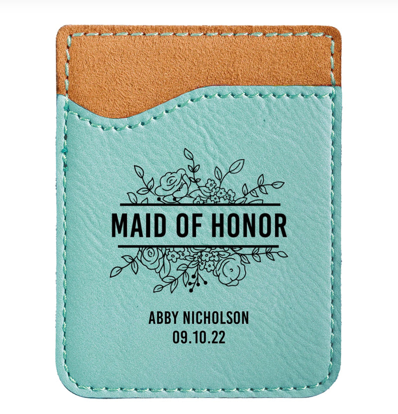 Personalized Bridesmaids Proposal Leather Phone Wallets