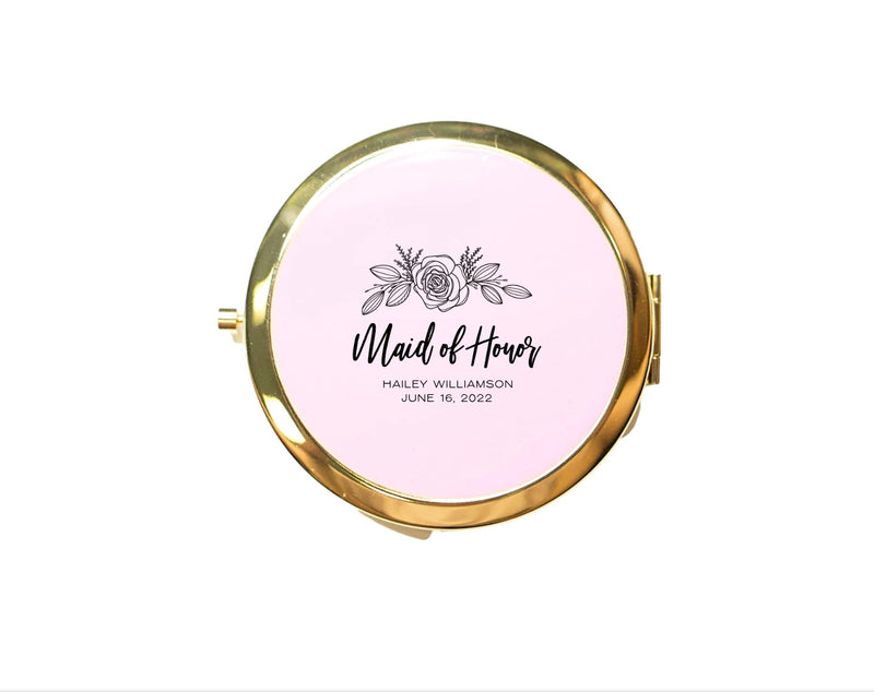 Personalized Bridesmaid Compact Mirrors