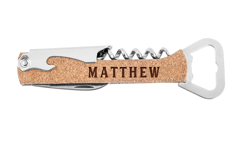 Personalized Cork Bottle Opener