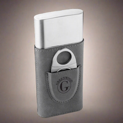 Personalized Gentleman's Reserve Cigar Holder - Gray