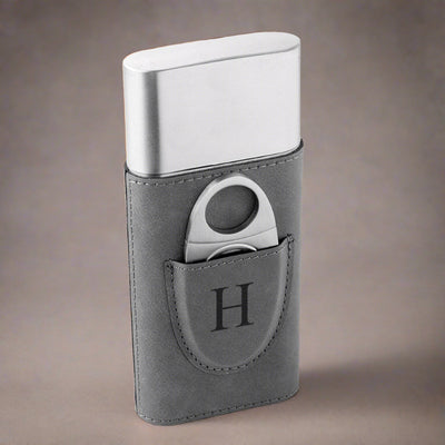 Personalized Gentleman's Reserve Cigar Holder - Gray