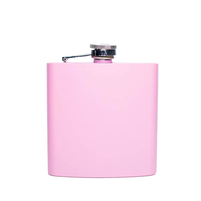 Personalized Pink Powder-Coated Flasks