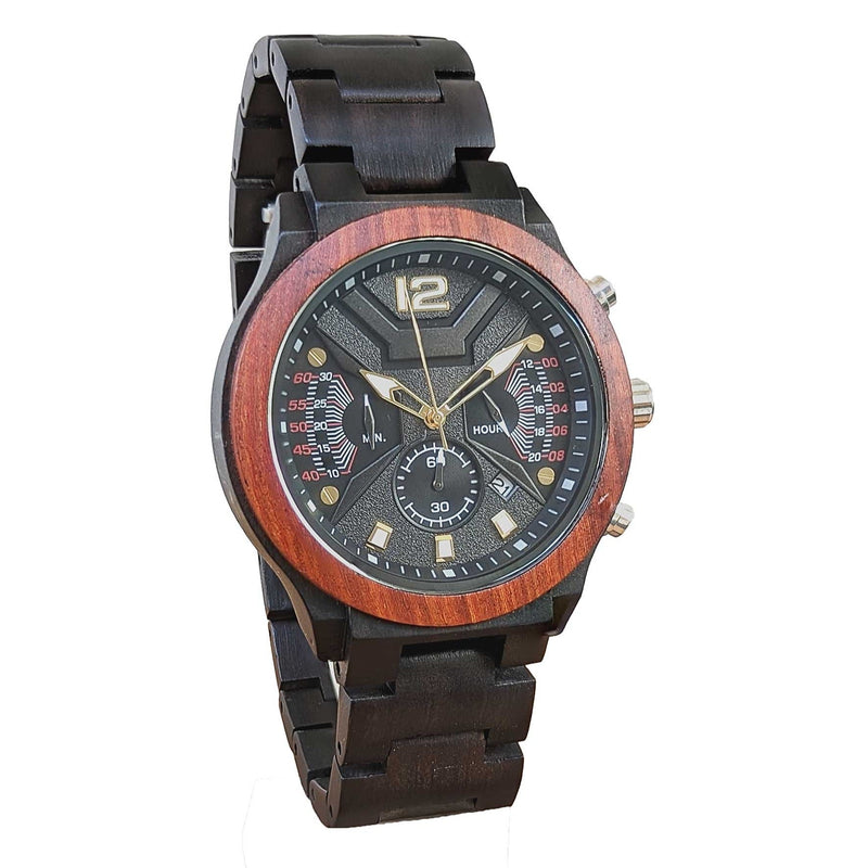 Personalized Excelente Wooden Watch | Black & Red