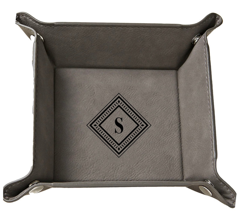 Personalized Gray Snap Up Tray